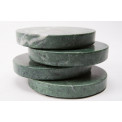 Coasters, set of 4, marble, green colour, D10x1.8cm