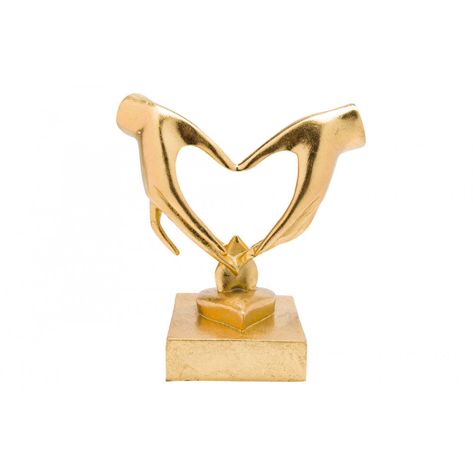 Decorative figure Hands, gold colour, 19x11x19cm