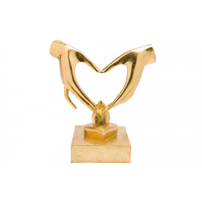 Decorative figure Hands, gold colour, 19x11x19cm