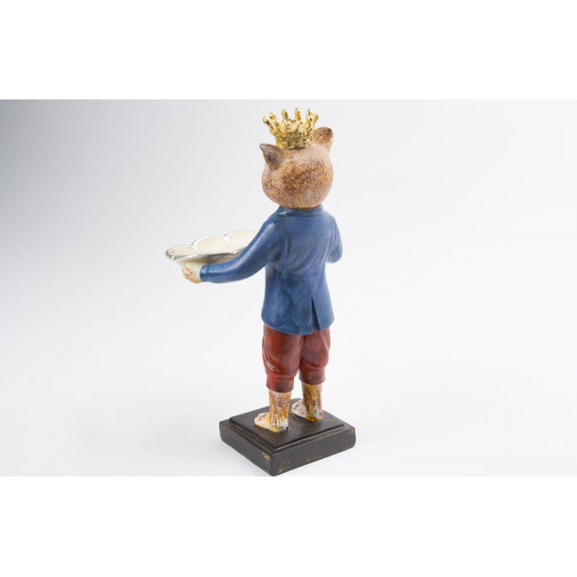 Decorative figure Cat with crown, 16x14x29cm