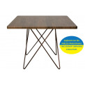 Coffee table Elstar, copper legs, 60x60cm H46cm