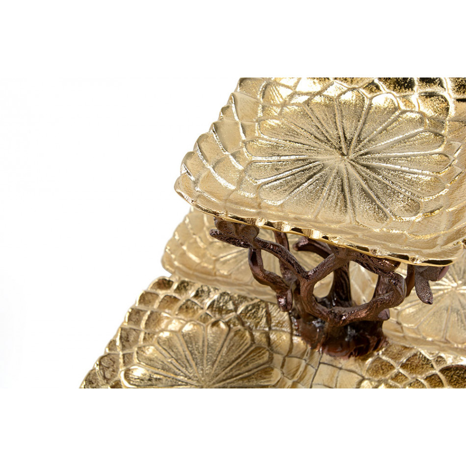 Decorative bowl Barroca, gold, 30x30x17cm