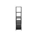 Bookcase Seaford II, ash/black frame,135x35x150cm