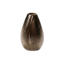 Vase Nature leaf S, gold, 12x6.5x20.5cm