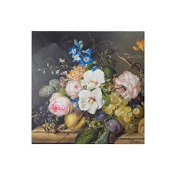 Picture Flowers, pink/blue, 80x3x80cm