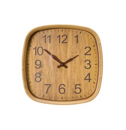 Wall clock Wood, natural/brown, 30x3x30cm