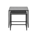 Nest table set Seaford, black ash,W50xD50xH45,40x40x45c