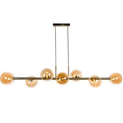 Ceiling lamp Rade amber, L140x35xH50cm, G9x8  LED 5W