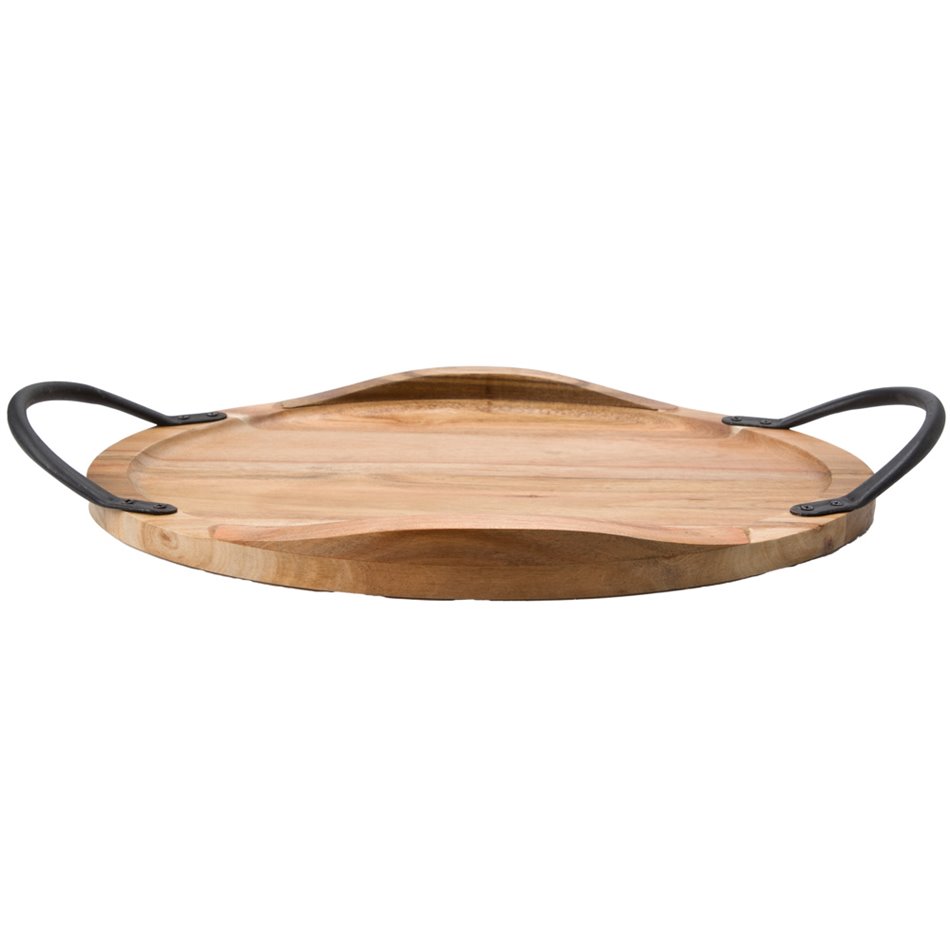 Acacia wood tray, oval, 45x30x4.8cm