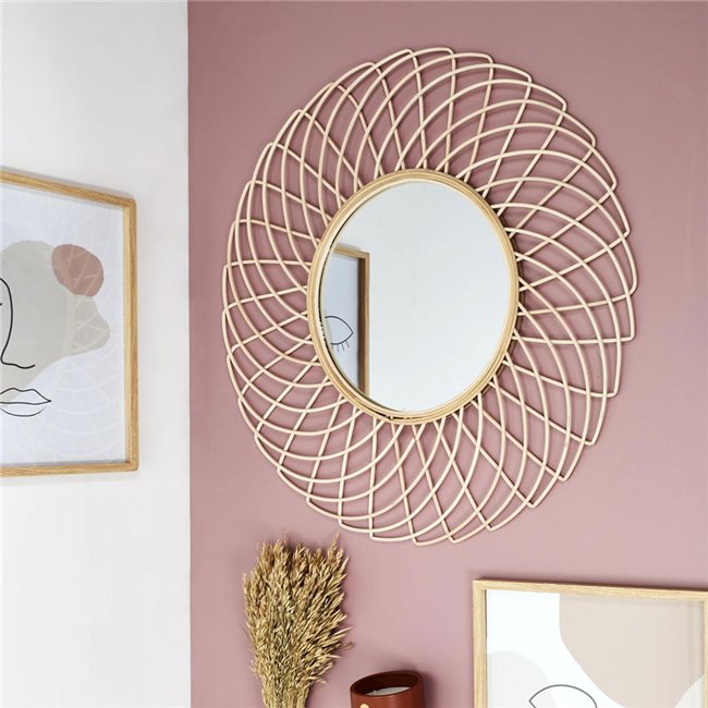 Mirror Rose, rattan, 90cm