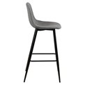 Bar stool Awilma, set of 2 pcs, grey, H101x46.6x51cm