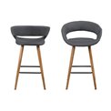 Dining chair Agrace, set of 2 pcs, dark grey, H88.5x55x46cm