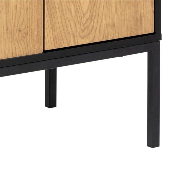 Sideboard Aford, MDF, black/natural, 103x80x40cm