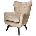 Armchair Dunkel, taupe, H103x76x80cm, seat height 50cm