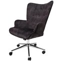 Office chair Darlington, grey,velvet, H106x70x64cm   S48-54