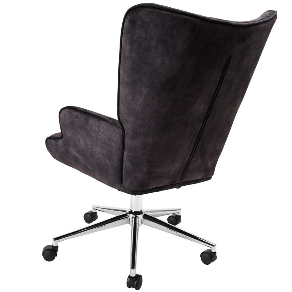 Office chair Darlington, grey,velvet, H106x70x64cm   S48-54