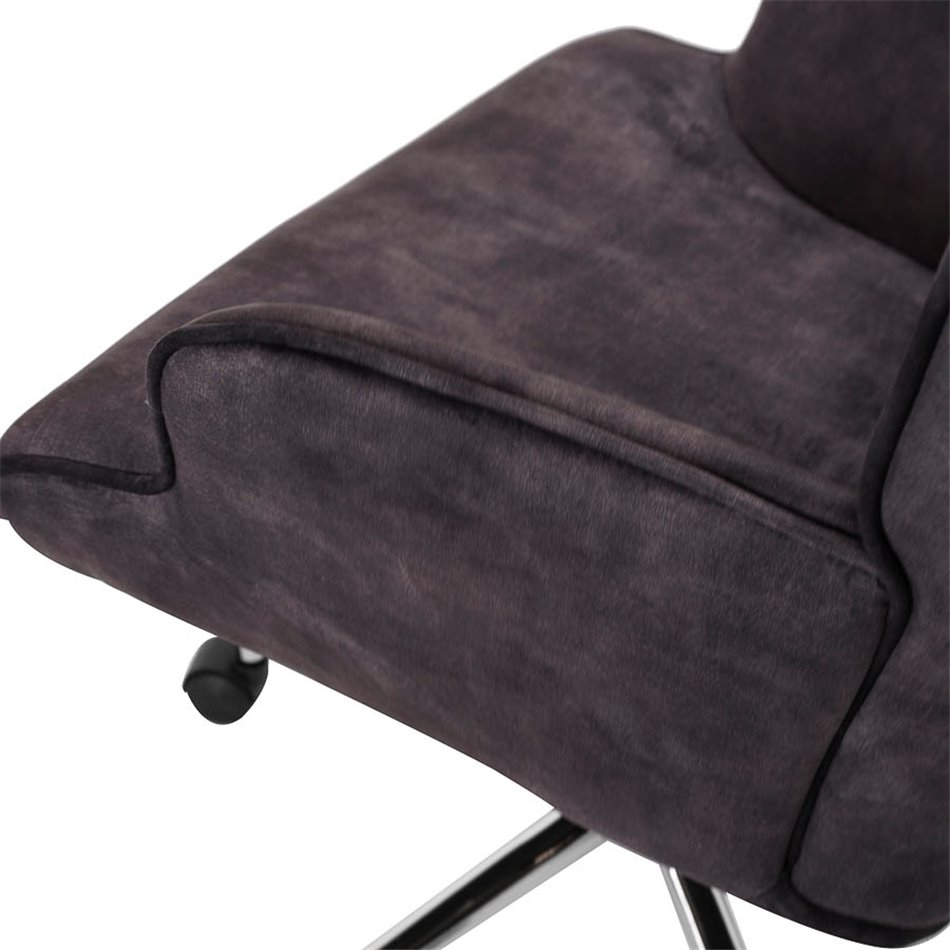 Office chair Darlington, grey,velvet, H106x70x64cm   S48-54