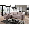 Corner sofa Elsilla L, Gojo 101, pink, H95x302x204