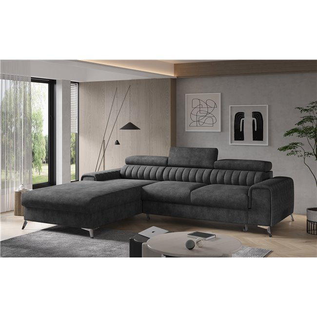 Corner sofa Elgrayson L, Leve 6, gray, H98x275x205