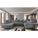 Corner sofa Elouis L, Velvetmat 4, gray, H92x347x202