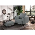 Armchair Edalia, Savoi 100, gray, H90x105x95