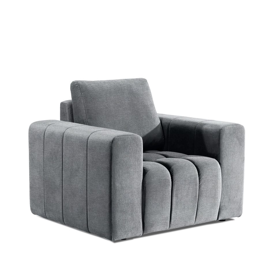 Armchair Elazaro , Grande 81, gray, H85x108x89