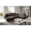 Corner sofa Elretan R, Nube 22, brown, H107x350x205