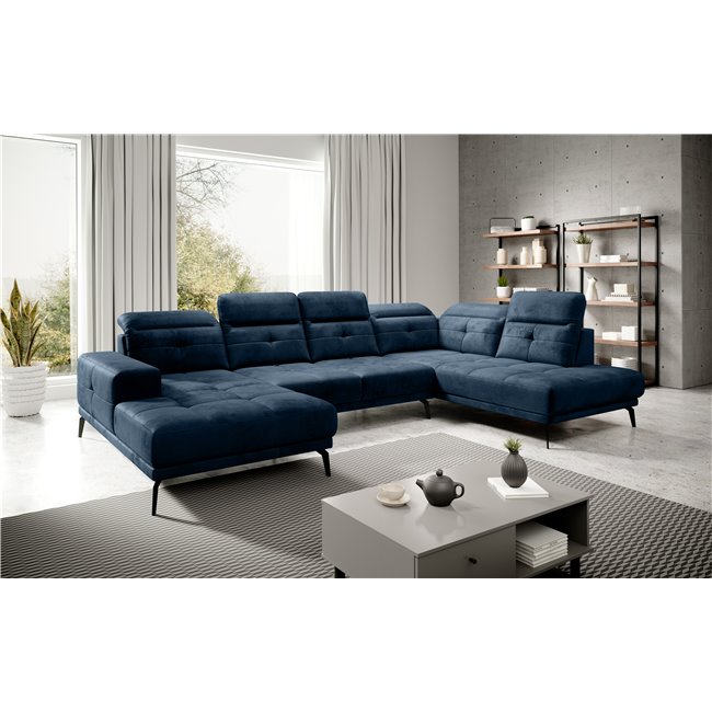 Corner sofa Elretan R, Nube 40, blue, H107x350x205