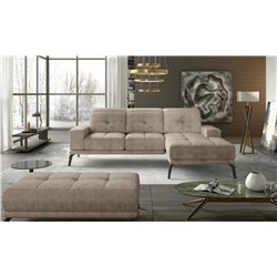 Corner sofa Eltorrenso R, Dora 21, beige, H98x265x53