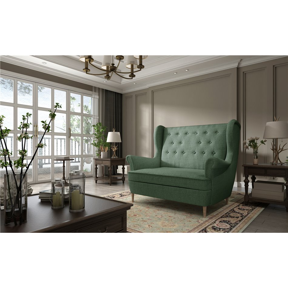 Sofa Elaros , Solid 39, green, H103x150x55