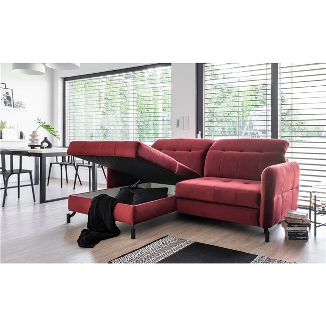 Corner sofa Elorelle L, Sawana 14, black, H105x225x160