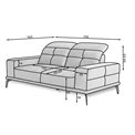 Sofa Eltorrenso, Poco 4, gray, H108x195x103cm