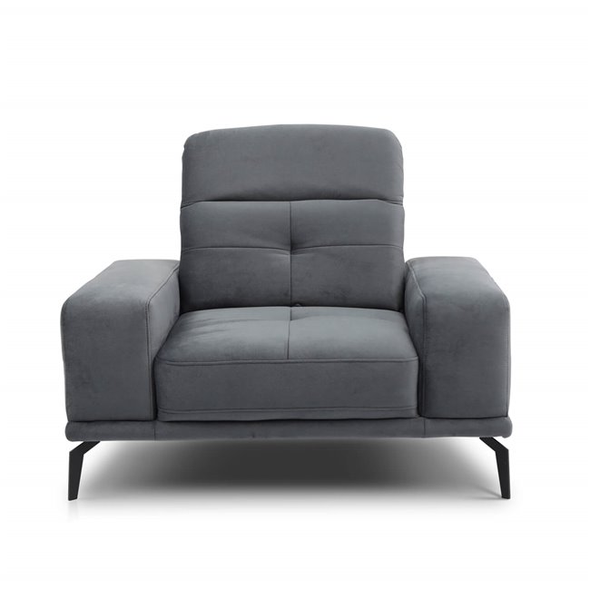 Armchair Eltorrenso, Savoi 100, gray, H103x125x113cm