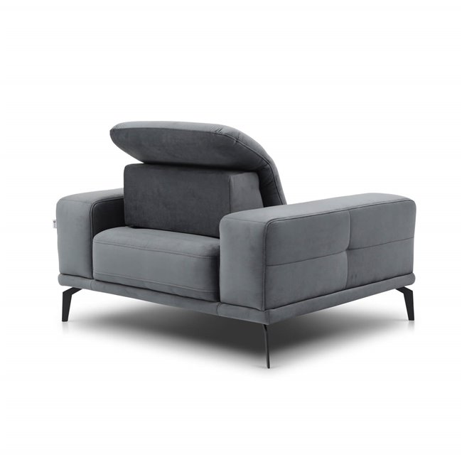 Armchair Eltorrenso, Savoi 100, gray, H103x125x113cm