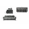 Sofa bed Elmego, Inari 100, black, H90x242x95cm