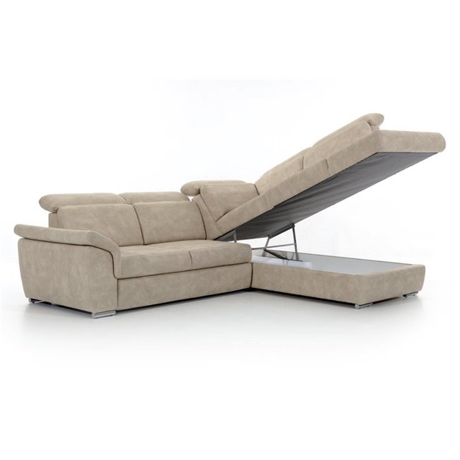 Corner sofa Eloreto L, Dora 21, beige, H102x260x60cm