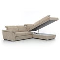 Corner sofa Eloreto L, Dora 21, beige, H102x260x60cm