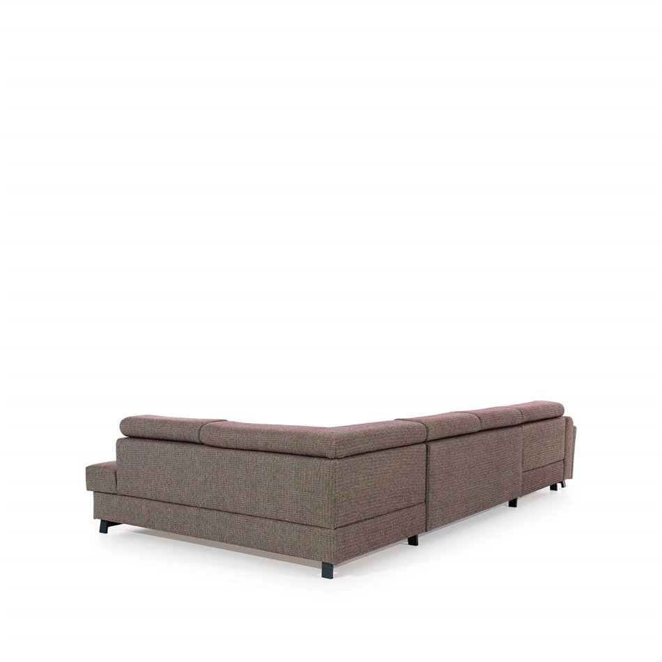 U shape sofa Elosette U Left, Grande 75, blue, H98x370x200cm