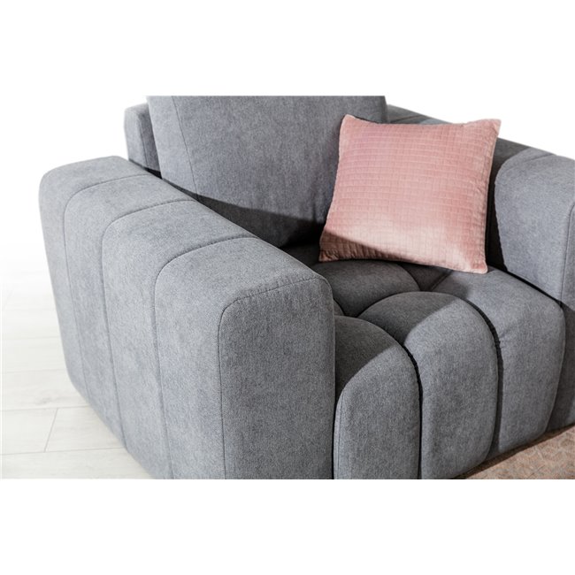 Armchair Elazaro, Grande 81, gray, H85x108x89cm