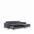 Corner sofa Elsolange L, Monolith 37, green, H80x292x196cm