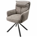 Dinner chair Arringo, grey, swivelling 180, 95x63x57cm