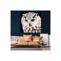 Wall Glass Art Owl, 100x100cm