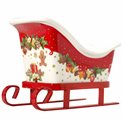 Декоративные тарелочки x2 Christmas sleigh, 10.5x14.5x8cm