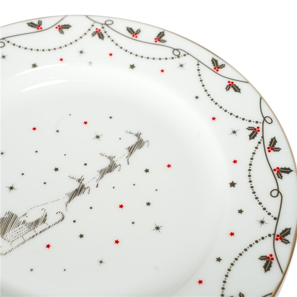 Porcelain side plate D19 cm CHRISTMAS LIGHTS