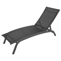 Sun lounger Labonao, anthracite color, aluminium/textilene, H84,5x64x171cm