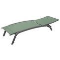 Sun lounger Labonao, olive/graphite color, aluminium/textilene, H84,5x64x171cm