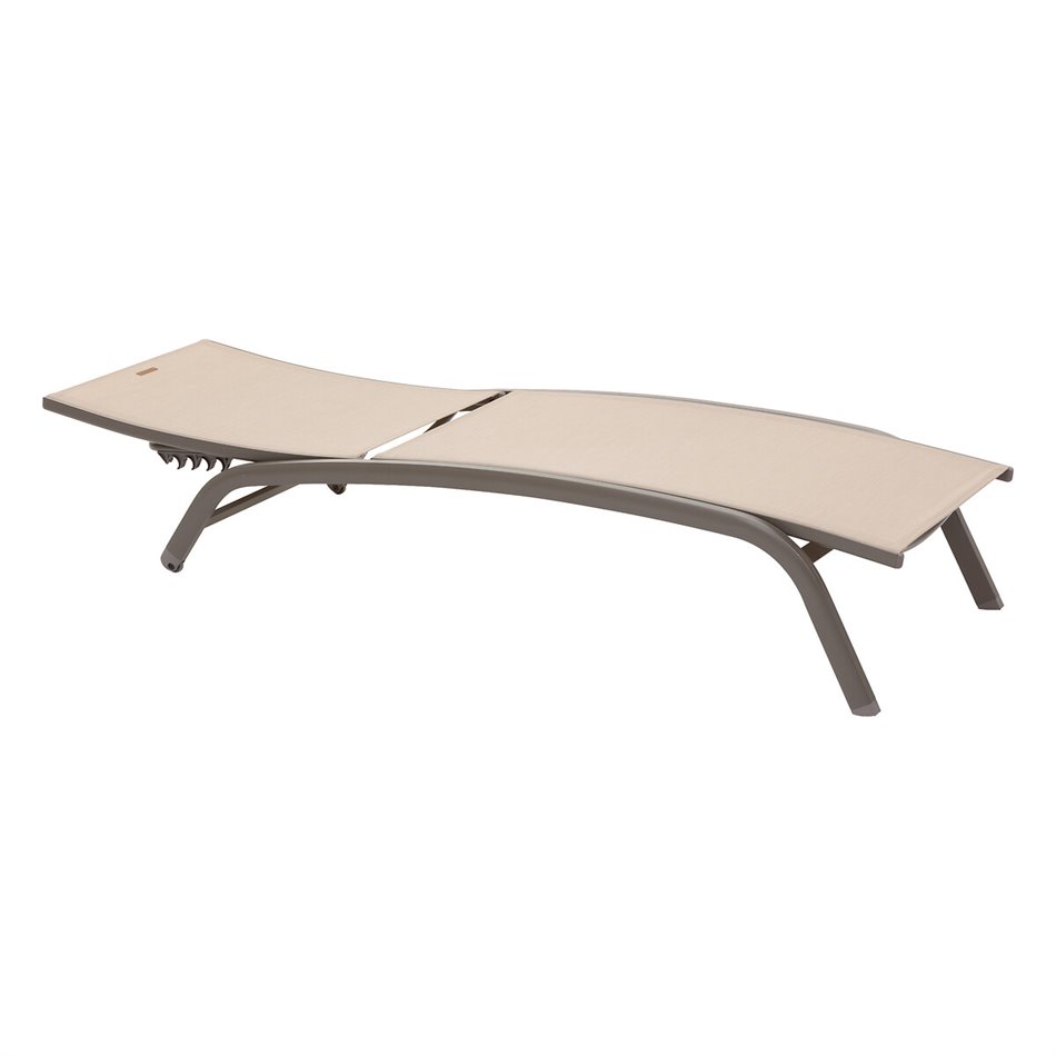 Sun lounger Labonao, beige color, aluminium/textilene, H84,5x64x171cm