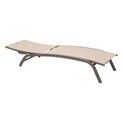 Sun lounger Labonao, beige color, aluminium/textilene, H84,5x64x171cm