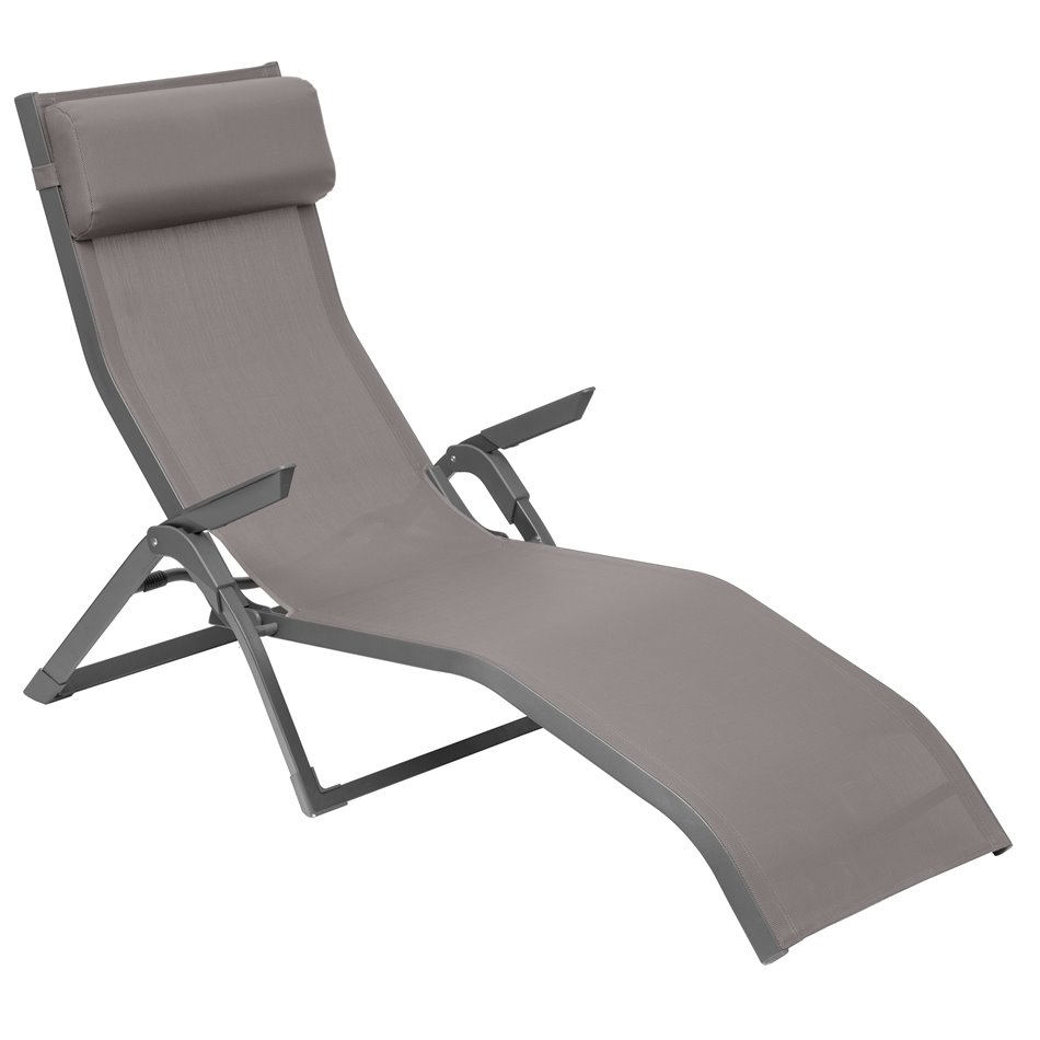 Sun lounger Ladecima, folding, hazelnut/praline color, H90x64x142cm