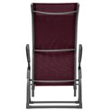 Sun lounger Ladecima, folding, burgundy color, H90x64x142cm